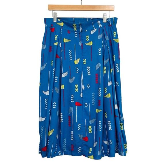 Modcloth Fever London Mariposa Blue Patterned Butterfly Net Printed Skirt US 10 - Picture 8 of 10